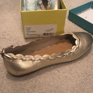 Gold Jack Rogers flats New in the Box! Size 8